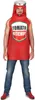 A man is wearing a ketchup bottle costume over jeans and sneakers. Produktbild-Vorschau