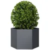 vidaXL Fioriera esagonale antracite 69x60x45 Acciaio Anteprima dell’immagine prodotto 3