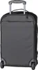 A black and gray rolling suitcase is shown from the front. Produktbild-Vorschau