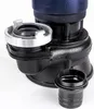 A close-up shot of a black sump pump with a blue top and a silver coupling attached. Náhled obrázku produktu