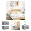 The Living Store Wand-Nachttische 2 Stk. Grau Sonoma Produktbild-Vorschau 9