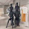 Beau mannequin abstrait laqué noir mat Couvercle . Torse Voir les images du produit 6