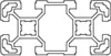 Länge 1150mm - Aluminiumprofil 40x80 L (leicht) B-Typ Nut Produktbild-Vorschau 1