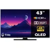 A television screen displaying a colorful landscape on the left and product specifications on the right. Produktbild-Vorschau
