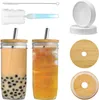 2er 24OZ Bubble Tea Becher Trinkgläser Masongläser mit Produktbild-Vorschau 15