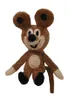 A plush toy mouse sitting against a white background. Produktbild-Vorschau
