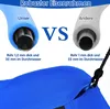 Comparison of two metal tubes, one with blue foam padding and thicker dimensions, labeled 'Unser' (Ours), and another with white foam padding and thinner dimensions, labeled 'Andere' (Others). Text highlights the dimensions and thickness of each tube. Produktbild-Vorschau