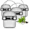 com-four® 4x Teesieb aus rostfreiem Edelstahl 304, Produktbild-Vorschau 1