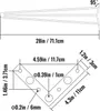 Technical drawing with measurements for hairpin legs. Anteprima dell’immagine prodotto