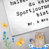 Mr. & Mrs. Panda Handtuch Sportjournalistin Herz - Weiß - Produktbild-Vorschau 3