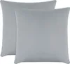 Two gray pillowcases are shown side-by-side against a white background. Produktbild-Vorschau