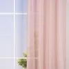 Ösengardine Leinenoptik uni rosa 140x260cm Produktbild-Vorschau 3