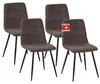 Albatros Esszimmerstühle 4er Set BORA Braun - Komfortabler Produktbild-Vorschau 1