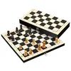 A wooden chess and backgammon set with pieces on the board. Podgląd zdjęcia produktu