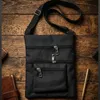 Torebka mini listonoszka czarna 21x17cm saszetka na ramię Podgląd zdjęcia produktu 5