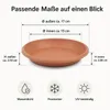 Podstawka pod doniczkę Mira terakota Ø 17cm - okrągła Podgląd zdjęcia produktu 3