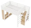 Merax Gaming Hochbett 140x200 cm, Metall Etagenbett Mit Produktbild-Vorschau 7