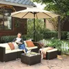 SONGMICS Sonnenschirm Ø 300 cm mit 32 LED-Lämpchen Produktbild-Vorschau 2