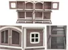 XXL Kleintierstall Murmel taupe 211x52x107 cm Produktbild-Vorschau 5