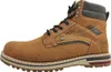 A side view of a brown men's boot. Voir les images du produit