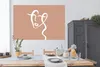 MuchoWow® Poster Gesicht - Abstrakt - Weiß - Braun 180x120 Produktbild-Vorschau 3