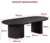 HOOZ® Couchtisch Set Oval Modern – 130x70 cm  – 4 cm Produktbild-Vorschau 4