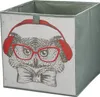 Textil-Aufbewahrungsbox Eulenmuster 31x31x31 Produktbild-Vorschau 2