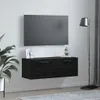 vidaXL Nástěnná skříňka vzhled černého dubu 100 x 36,5 x 35 Náhled obrázku produktu 4
