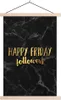 MuchoWow® Textilposter Wochenende - Soziale Medien - Gold - Produktbild-Vorschau 1