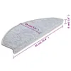 vidaXL Stufenmatten 10 Stk. 65x24x4 cm Hellgrau Halbrund Produktbild-Vorschau 8