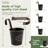4er Set Hängetöpfe Balkon mit Drainageloch, Blumentopf Produktbild-Vorschau 4