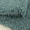 Teppich Wohnzimmer Hochflor Blau 200x200 Rund Unicolor - Produktbild-Vorschau 3