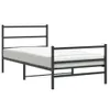 Bettgestell mit Kopf- und Fußteil Metall Schwarz 100x190 cm Produktbild-Vorschau 4