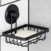 Étagère de douche en métal noir avec ventouse Voir les images du produit 2