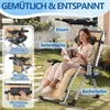 Chaise longue de jardin pliable LZQ avec pare-soleil, Voir les images du produit 4