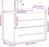 2-dielna sada kúpeľňového nábytku betónová kompozitné drevo Náhľad obrázku produktu 10