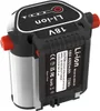 A close-up, angled studio shot of an 18V Li-ion battery pack. Voir les images du produit