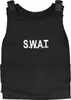 A black SWAT vest for children, displayed flat against a white background. Produktbild-Vorschau