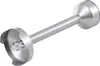 A silver immersion blender attachment with blades is shown against a white background. Produktbild-Vorschau