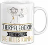 Tierpflegerin Geschenk Tasse Becher Die Frau Die Allen Kann Produktbild-Vorschau 1