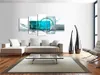 Italienischer Leinwand Leinwandbild - Turquoise Expression Produktbild-Vorschau 5