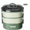 3-lagige Bento Lunchbox 2000ml – Auslaufsicher & Produktbild-Vorschau 2