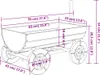 vidaXL Carrello decorativo 70x43x54 cm in legno massiccio Anteprima dell’immagine prodotto 8