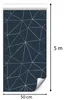 Vliestapete Dunkelblau Geometrisch Linien Muster Moderne Produktbild-Vorschau 4
