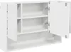vidaXL Zrkadlová skrinka na stenu, biela, 80 x 17 x 55 cm, Náhľad obrázku produktu 5
