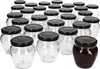 75er Set Marmeladengläser 212ml Deckel Schwarz Twist-Off TO Produktbild-Vorschau 1