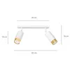 A product shot of a white and gold ceiling light with dimensions indicated. Podgląd zdjęcia produktu