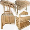 vidaXL Table de bar d'extérieur Nature 110 x 50 x 209 cm en Voir les images du produit 6