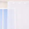 Schlaufenvorhang grobe Leinenoptik uni weiß 140x260cm Produktbild-Vorschau 5