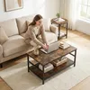HOMCOM Beistelltisch 2er-Set Couchtisch mit Ablagen, Produktbild-Vorschau 9